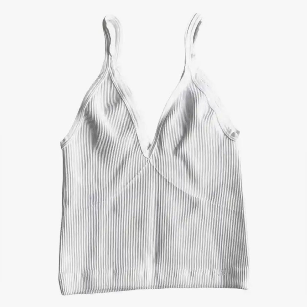 Free People Happiness Runs V-neck Criss Cross Tank in White Women's Size ML/NG